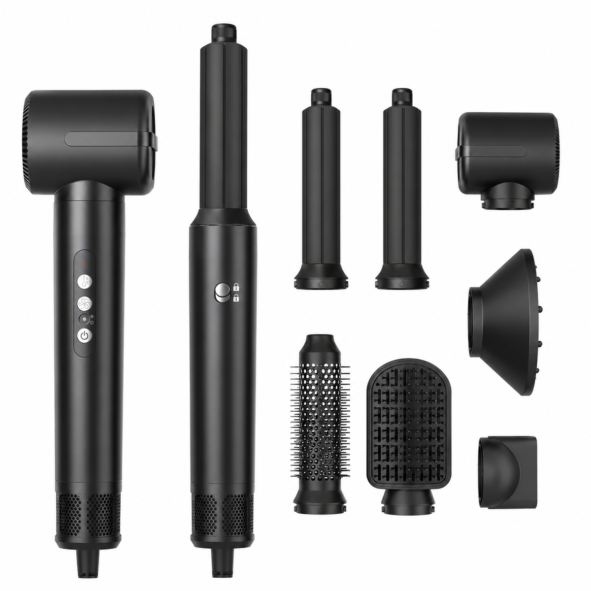 Airstyler 7 en 1 Professionnel – Sèche-cheveux Ionique Haute Vitesse avec Diffuseur et Boucleur Automatique