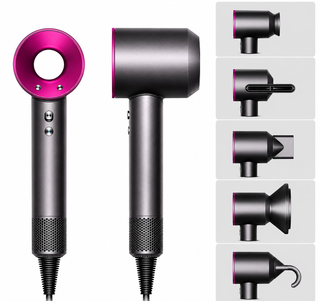Séche-cheveux Airstyler Sans Pales 5 en 1 Professionnel – 1600 W, Ions Négatifs, Haute Performance